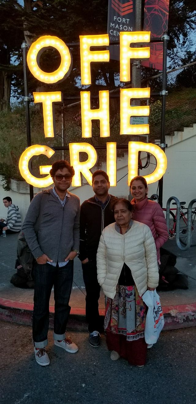 Anuradha with her sons Aman and Ashish in San Francisco